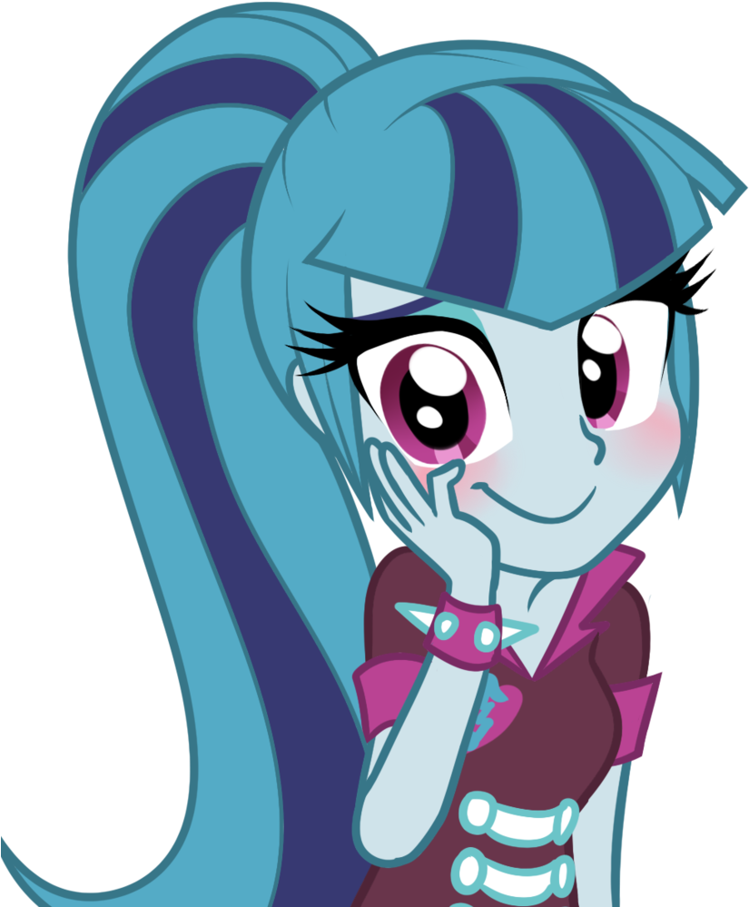 887x1024, Blush 2 ) - Sonata Dusk Derpibooru (887x1024), Png Download