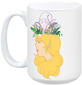 Flower Crown Mug - Mug (384x408), Png Download