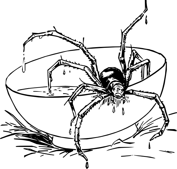 Miss Muffet S Spider Svg Clip Arts 600 X 573 Px (600x573), Png Download