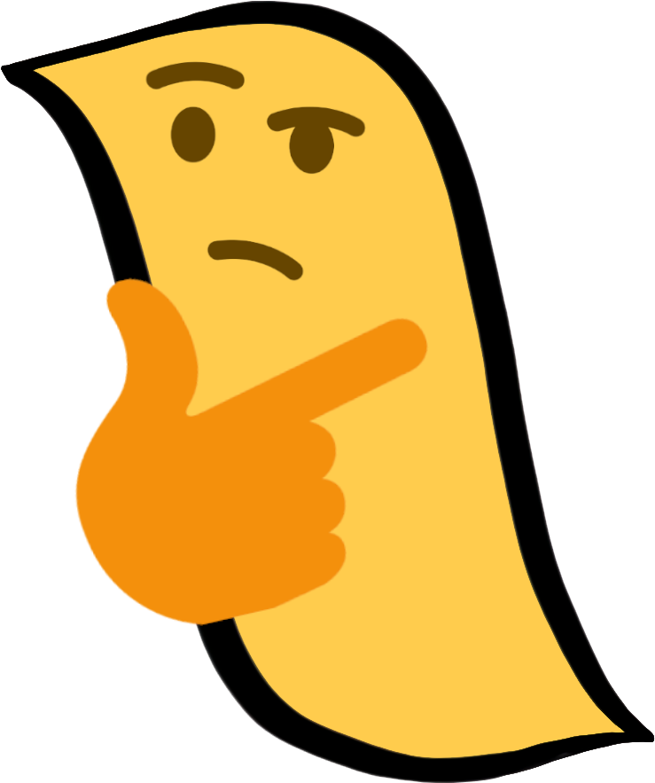 Emoji - Birbthink - Illustration (1300x1300), Png Download