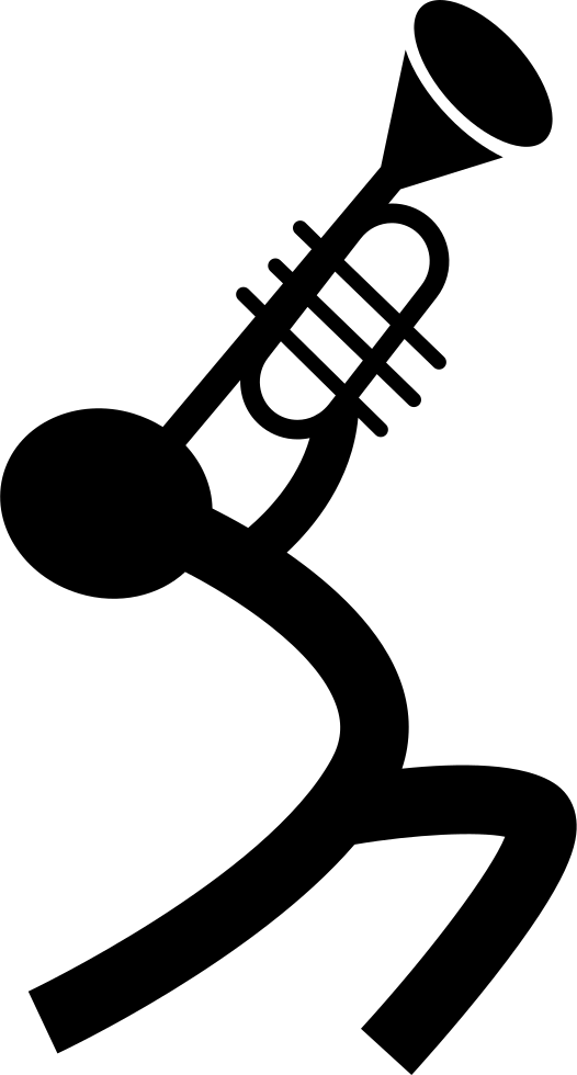 Musician Playing A Trumpet Comments - Trumpet (526x980), Png Download