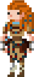 [fanart] My Very Simple Pixel Interpretation Of Aloy - Imgur Llc (320x480), Png Download