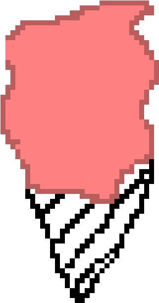 Cotton Candy - Pixel Art (500x660), Png Download