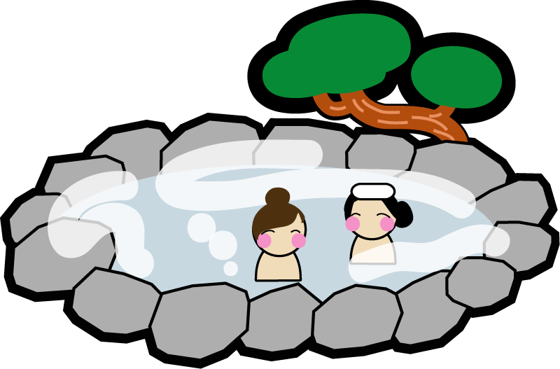 Japanese Inns At Hot-spring Resorts In Aizu Area - Hot Spring Clipart Png (800x527), Png Download