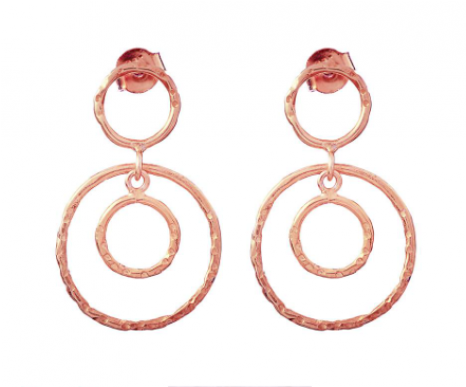 Jaisalmer Rose-gold Circle Earrings - Earring (465x620), Png Download