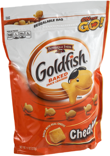 Pepperidge Farm Goldfish Baked Snack Crackers, Cheddar (600x600), Png Download