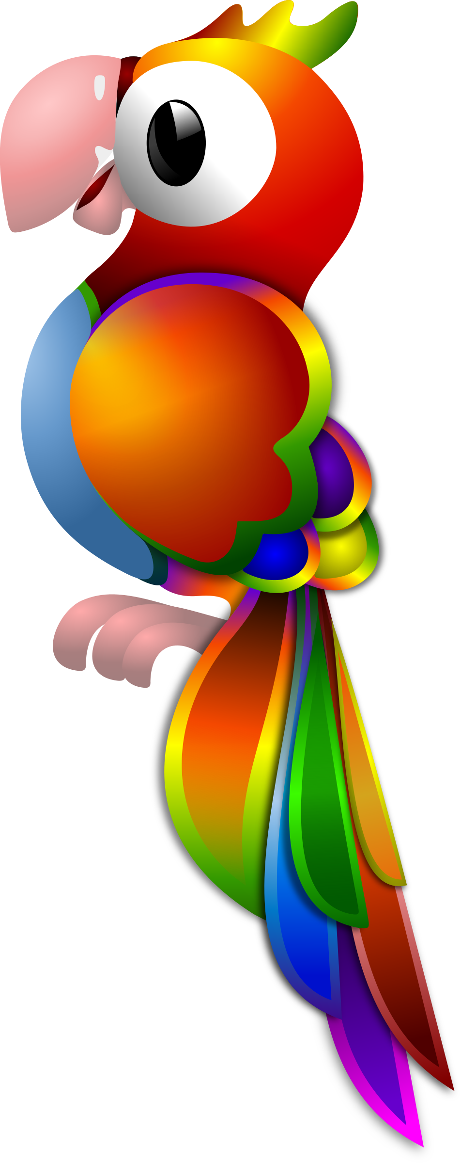 Cute Parrot Clip Art (952x2400), Png Download