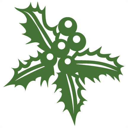 Christmas Holly Svg Scrapbook Cut File Cute Clipart - Scalable Vector Graphics (432x432), Png Download