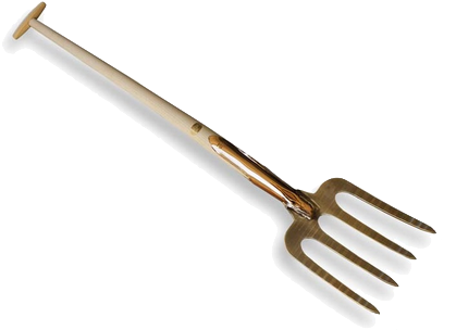Lighter In Weight Than A Four Tine Fork, A Three Tine - Digging Fork (428x317), Png Download