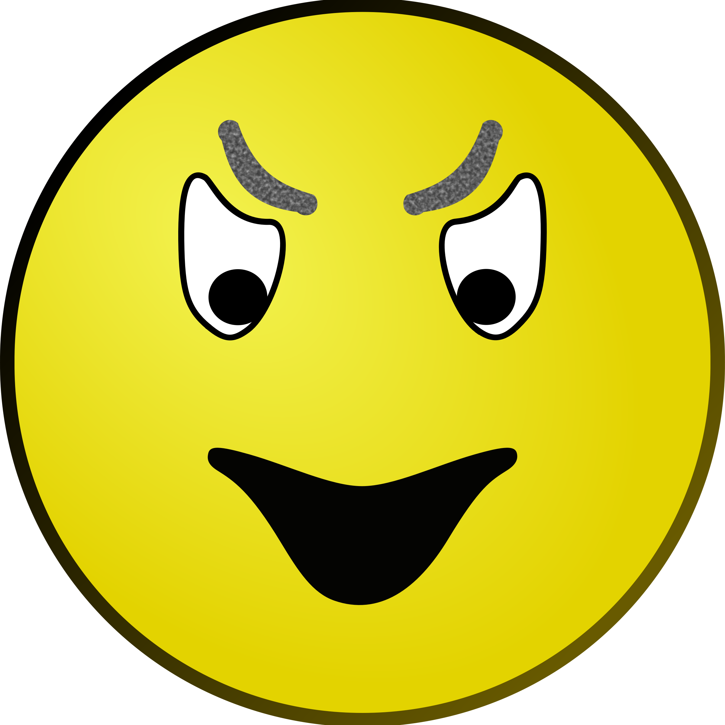 Big Image - Evil Face Clipart (2400x2400), Png Download