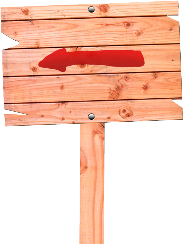 Wood Sign Red Arrow - Clip Art (851x1134), Png Download