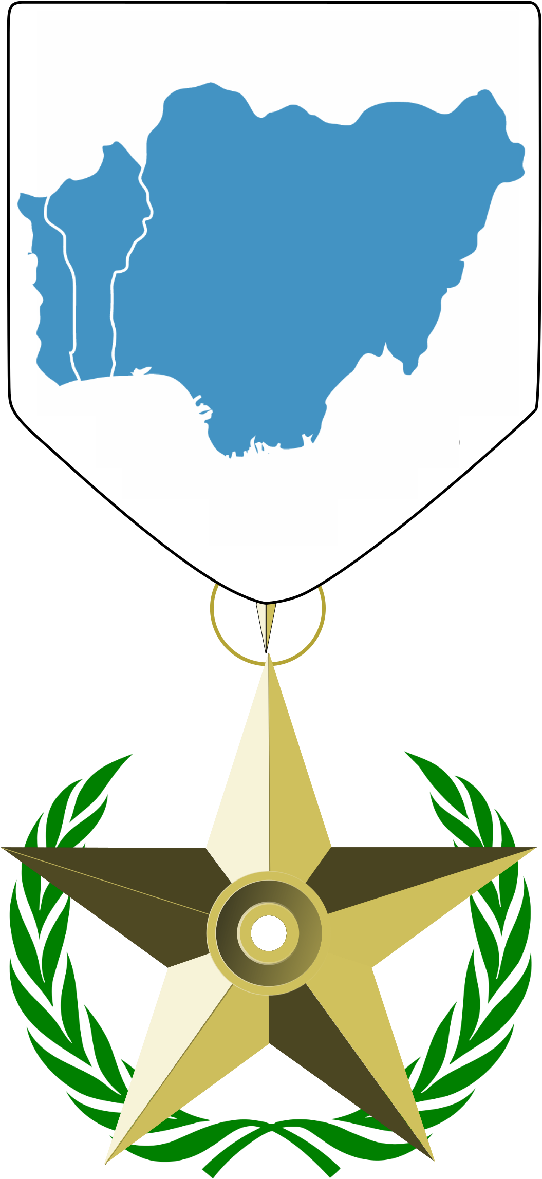 Slave Coast Barnstar With A Laurel Wreath - United Nations (1085x2356), Png Download
