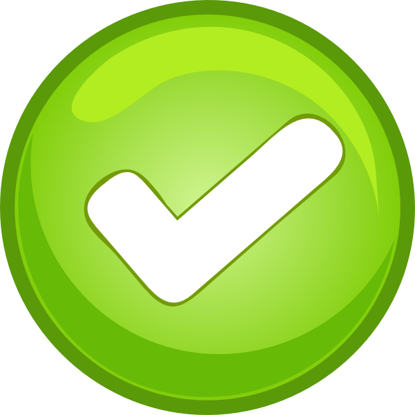 Check Mark Button Clip Art - Checkmark Button (600x600), Png Download