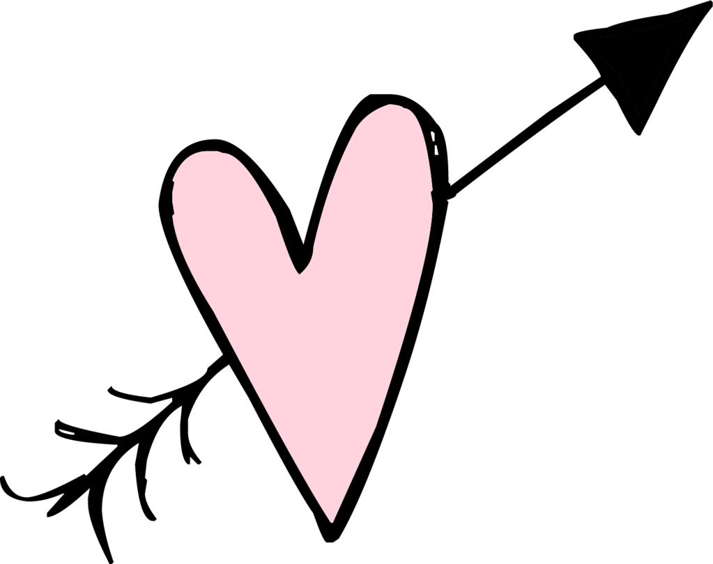 Hearts Clipart Scribble - White Heart Doodle Png (1023x810), Png Download