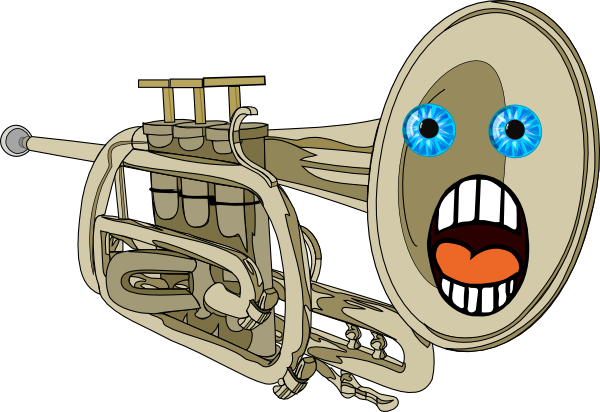 Surprised Trumpet Svg Clip Arts 600 X 412 Px (600x412), Png Download