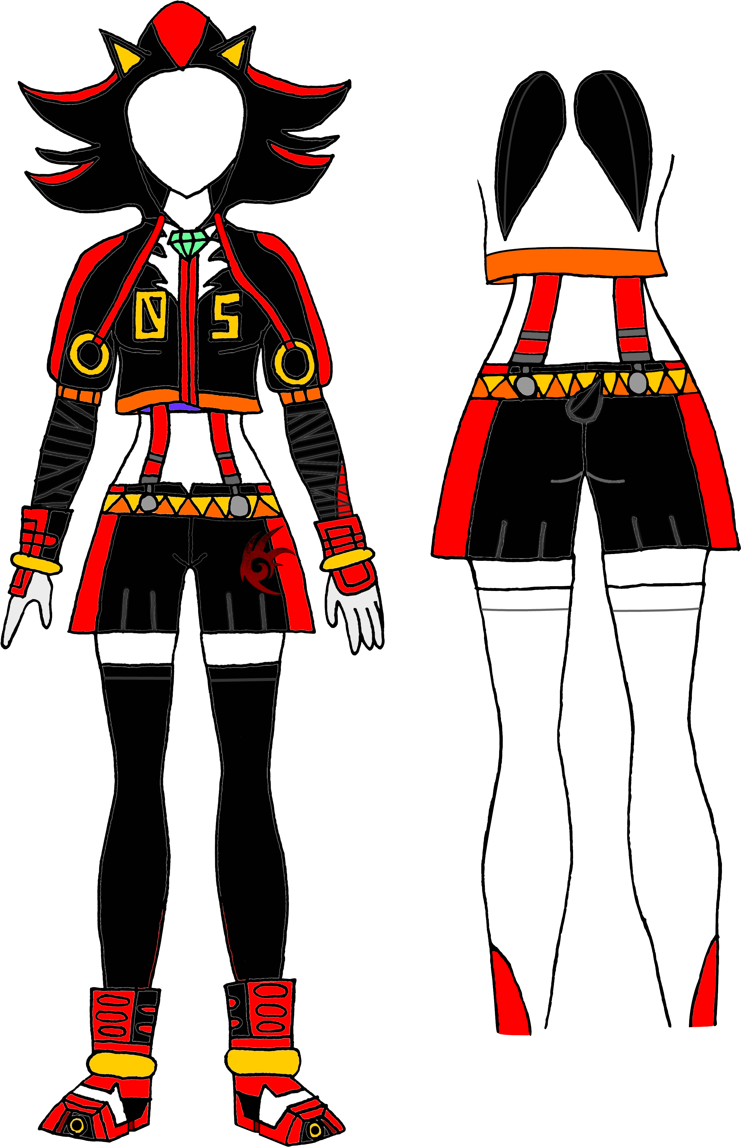 Boom Comes The Shadow - Sonic Boom Shadow Costume (2800x4000), Png Download