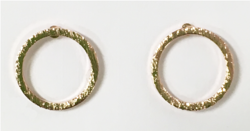 Rose Gold Circle Stud - Earrings (500x500), Png Download