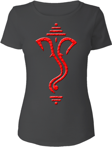 Artistic Lord Ganesh Face Design Printed Cotton - Ganesh Utsav T Shirt (500x500), Png Download