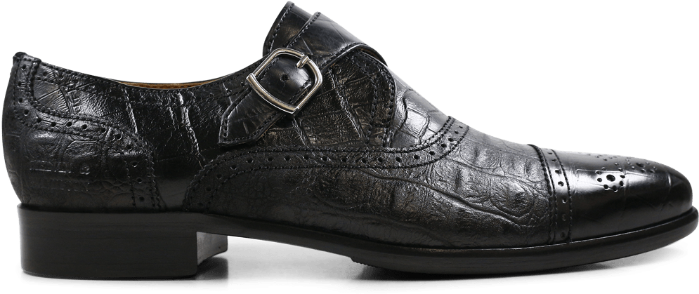 Monks Henry 11 Alligator Suede Croco Black Hrs - Cos (1024x1024), Png Download
