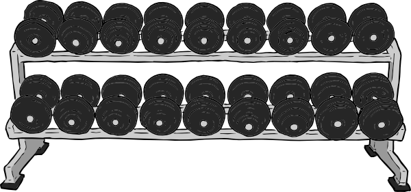 Small - Weight Rack Shower Curtain (600x281), Png Download