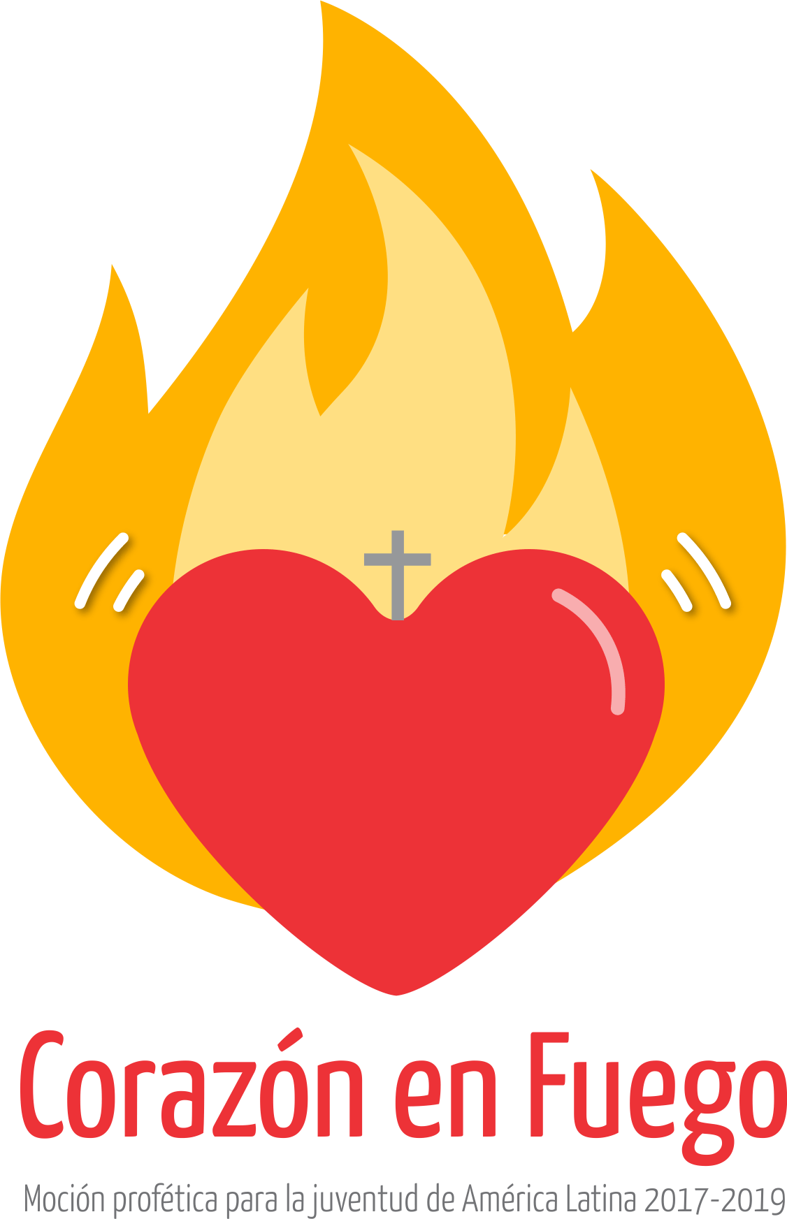 2017 Logotipo Corazón En Fuego - Corazon En Fuego Png (1126x1745), Png Download