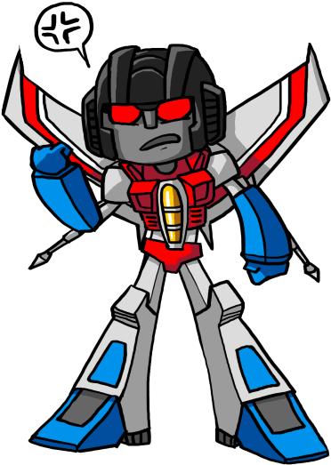 Chibi Starscream - Transformers Starscream Chibi (500x586), Png Download