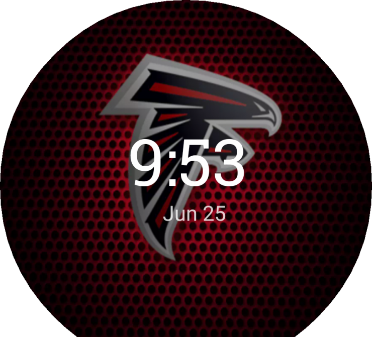 Sports Nfl Atlanta Falcons - Simba Express-sp274 0.75 In. Round Vibraprint Lapel (740x671), Png Download