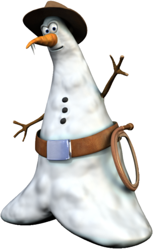 Cowboy Snowman Cropped - Cowboy Snowman (493x801), Png Download