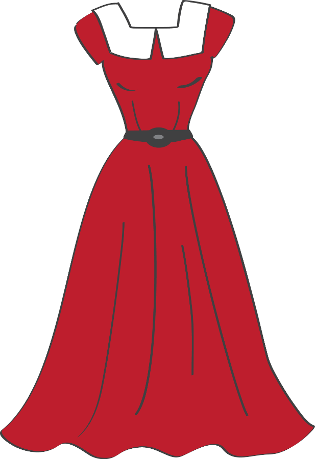 Dress Cartoon Png - Clipart Dress (617x900), Png Download