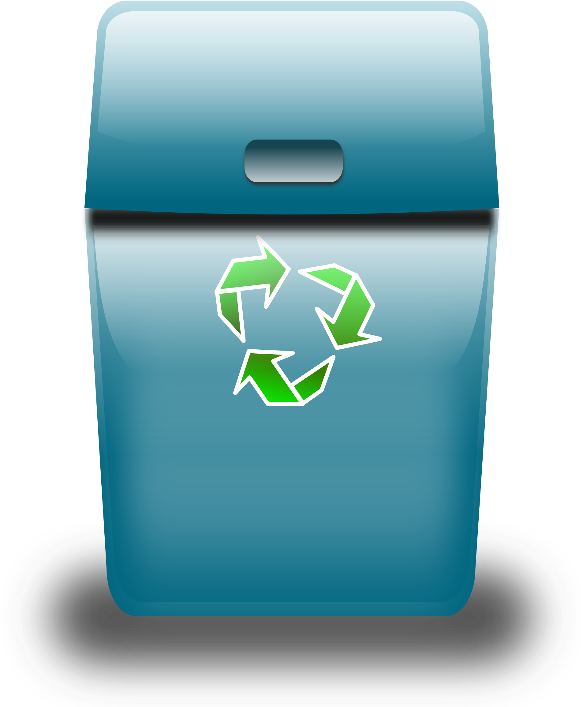 Blue Trash Can - Geri Dönüşüm Kutusu Resmi Çizimi (800x800), Png Download