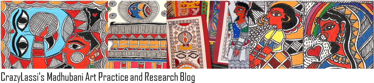 Crazylassi's Madhubani Art Practice And Research Blog - Madhubani Art (1466x339), Png Download
