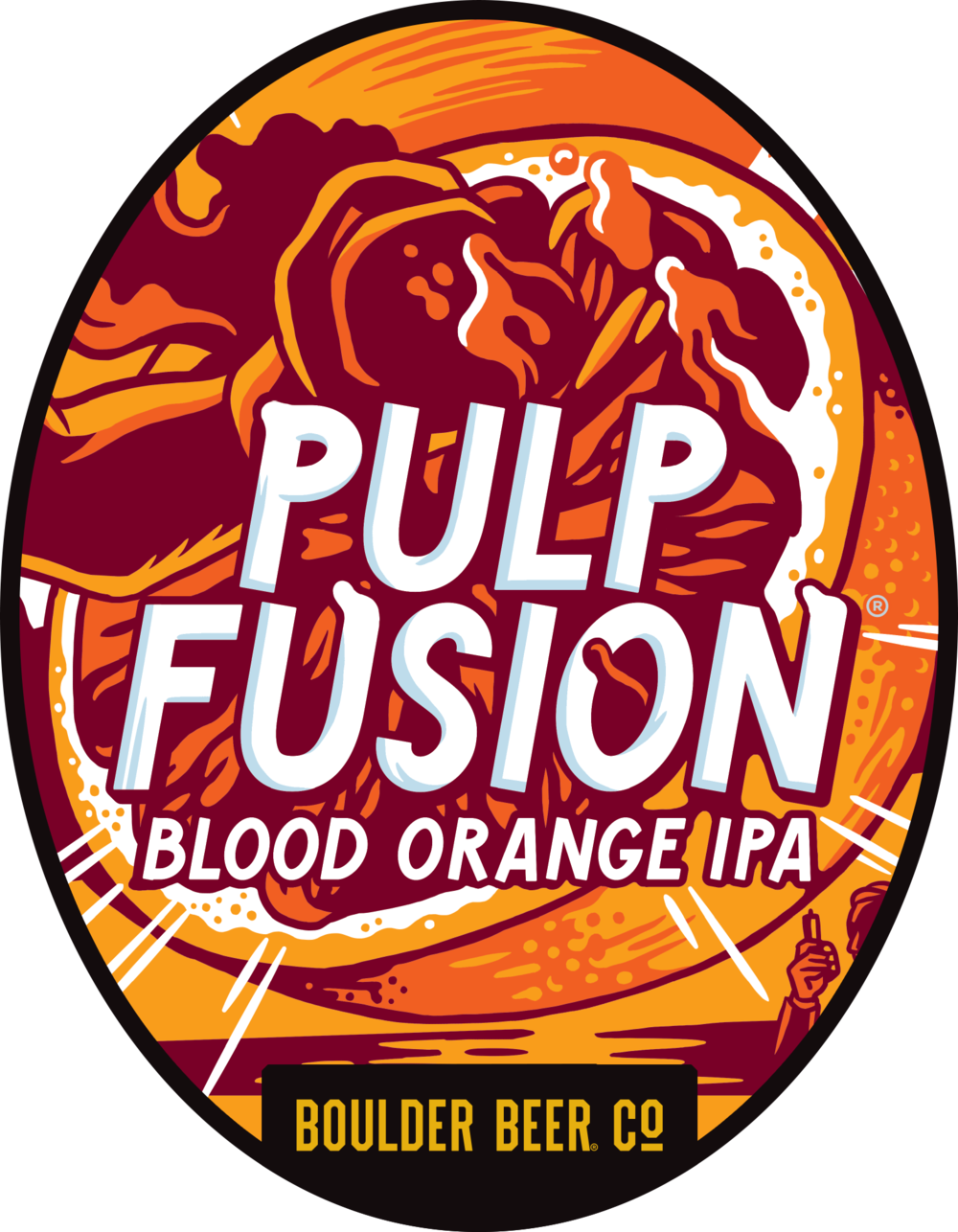 4 Boulder Beer Pulp Fusion Oval - Boulder Beer Company (1000x1286), Png Download