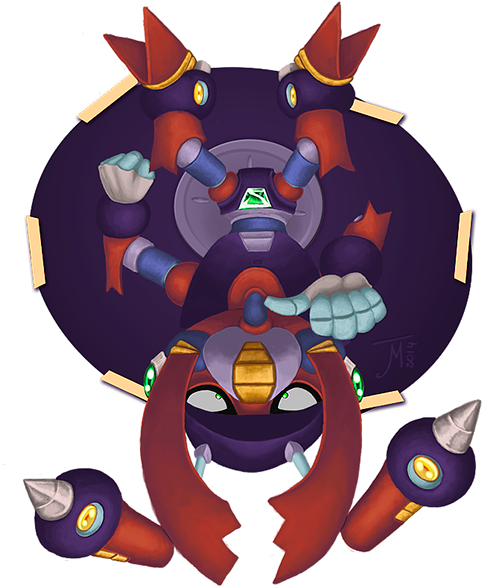 Megaman X8 Gravity Antonion (600x600), Png Download