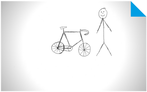 Clipart Transparent Library Men With Bicycle Plexus - Drawing (805x516), Png Download