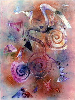 Art By Paula - Modern Art (371x361), Png Download