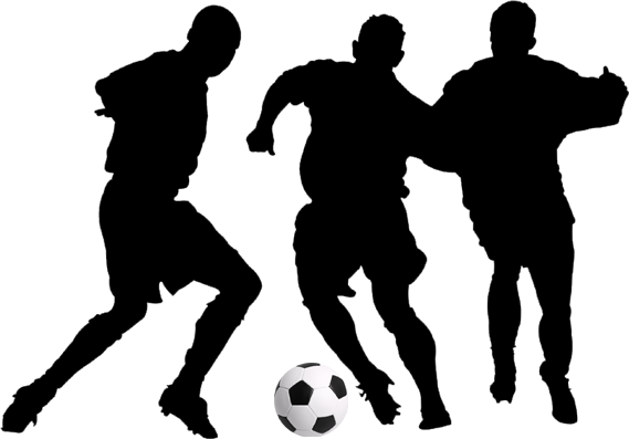 Gk Indoor League Pic - Soccer Team Silhouette Png (569x397), Png Download