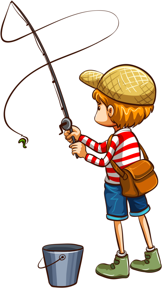 People Fishing Cliparts - Fishing Clipart (635x1024), Png Download