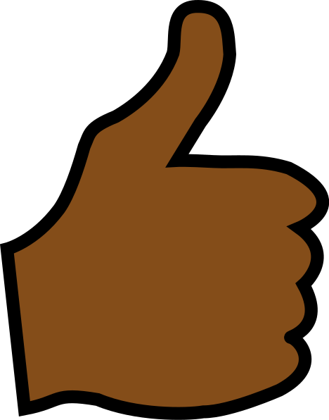 Clip Art Library Stock Thumbs Down Clipart Png - Thumbs Up Clipart Brown (468x596), Png Download