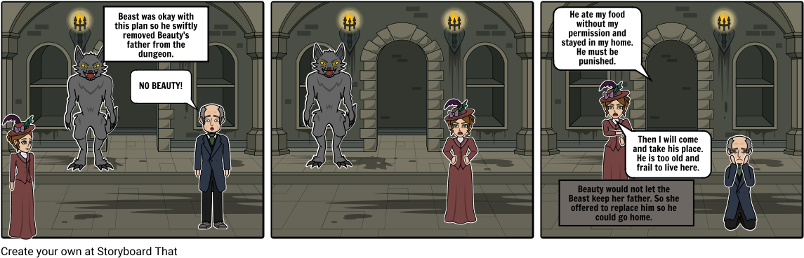Beauty And The Beast - Cartoon (1164x385), Png Download