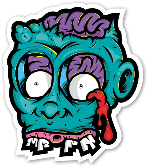 Db Zombie Sticker - Danger Brain Stickers (527x600), Png Download