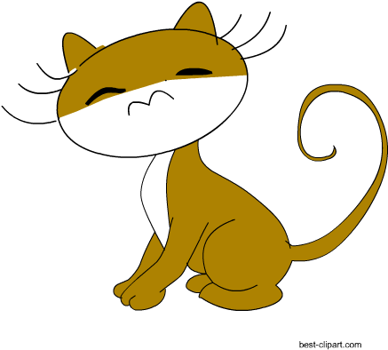 Sad Cat Free Clipart Image - Clip Art (450x450), Png Download