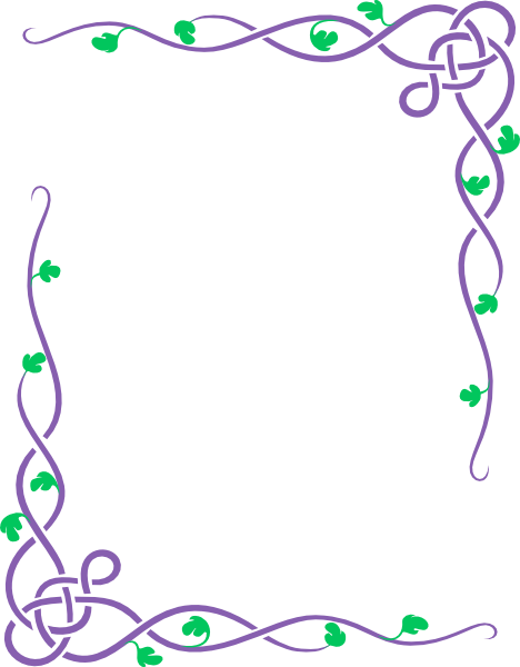 How To Set Use Purple And Green Vines Clipart (468x600), Png Download