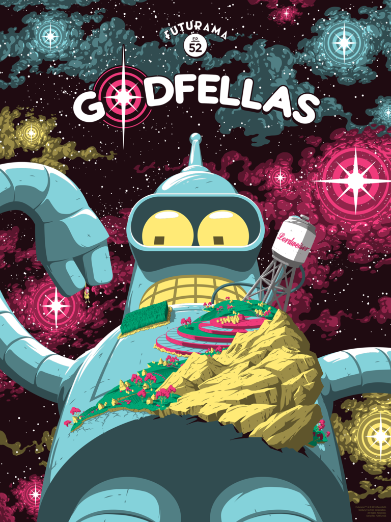 Cuphead By Dave Perillo & Godfellas By Florey On Sale - Godfellas Futurama (768x1024), Png Download