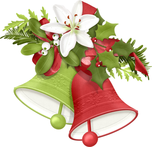 Christmas Cards - Christmas Bells Clipart (500x485), Png Download