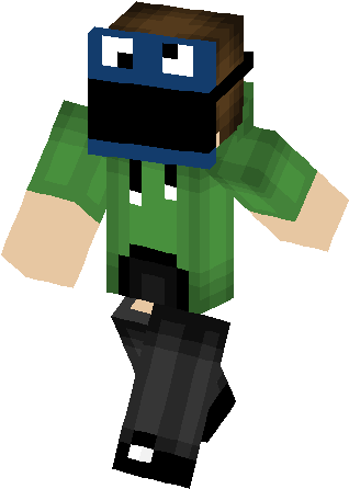 Masked Cookie Monster Skin - Skin De Cookie Monster Minecraft (317x453), Png Download