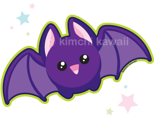 Bats Transparent Kawaii - Kawaii Bats (600x600), Png Download