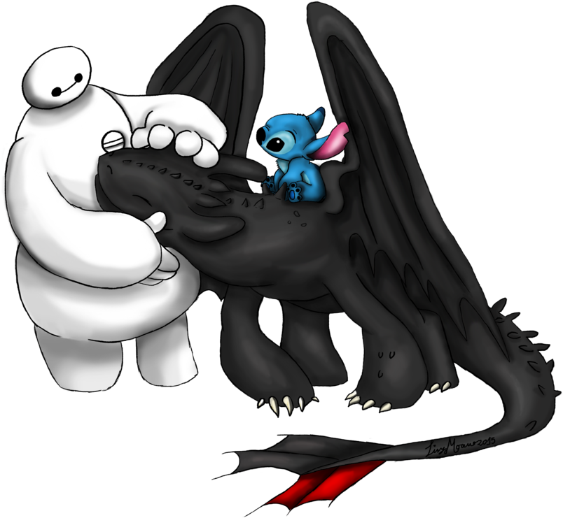 Hi My Name Is Lisy Moreno - Cute Toothless And Stitch (1024x768), Png Download