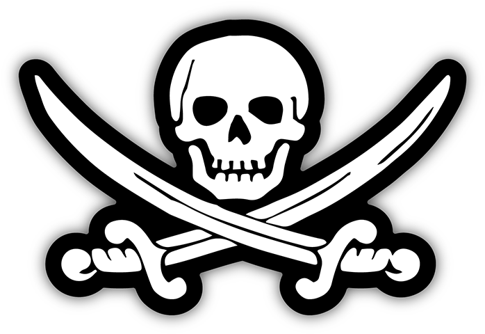 Jolly Roger Skull And Crossbones - Jolly Roger Png (720x720), Png Download