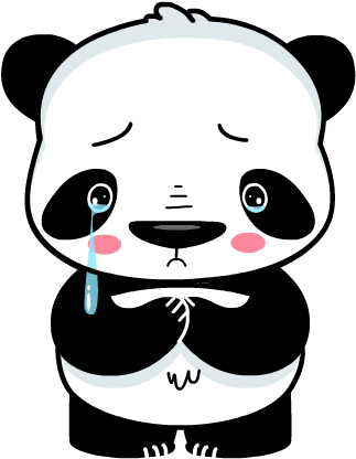 Crying Panda Emoji - Panda Crying (417x417), Png Download
