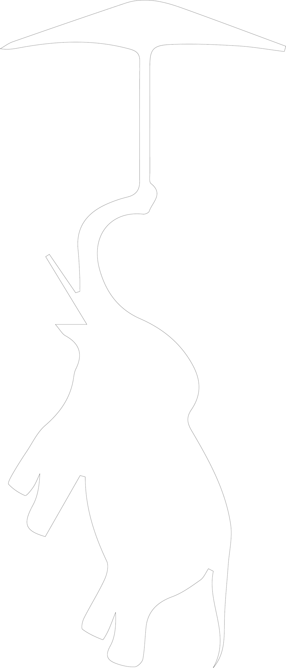 White Elephant - Sketch (1000x2330), Png Download